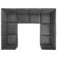 Canapé modulaire en velours 8 pièces Triumph Channel-616448384