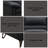 Eilene Black Top Grain Leather Sofa