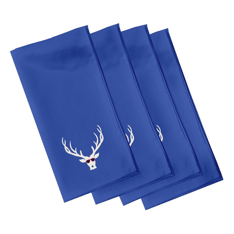 Ensemble de serviettes 4 pièces Holiday, L 18 po x L 18 po, Bleu royal