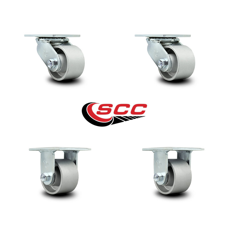 4-Piece Semi Steel Caster Set