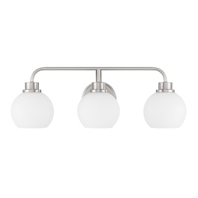 Orion 3-Light Bathroom Vanity Light in Brushed Nickel