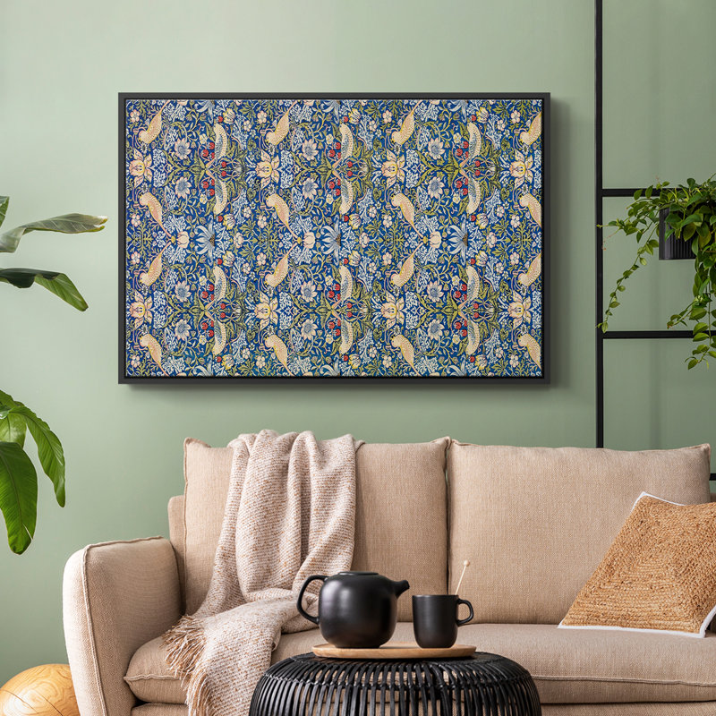 "Vintage Abstract - XXI" sur toile, Toile avec cadre flottant noir, 25" H x 37" W x 2" D