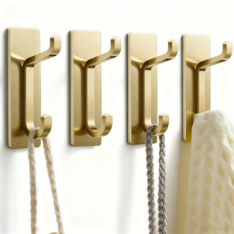 Metal Wall Mounted Required Wall Hook, Gold