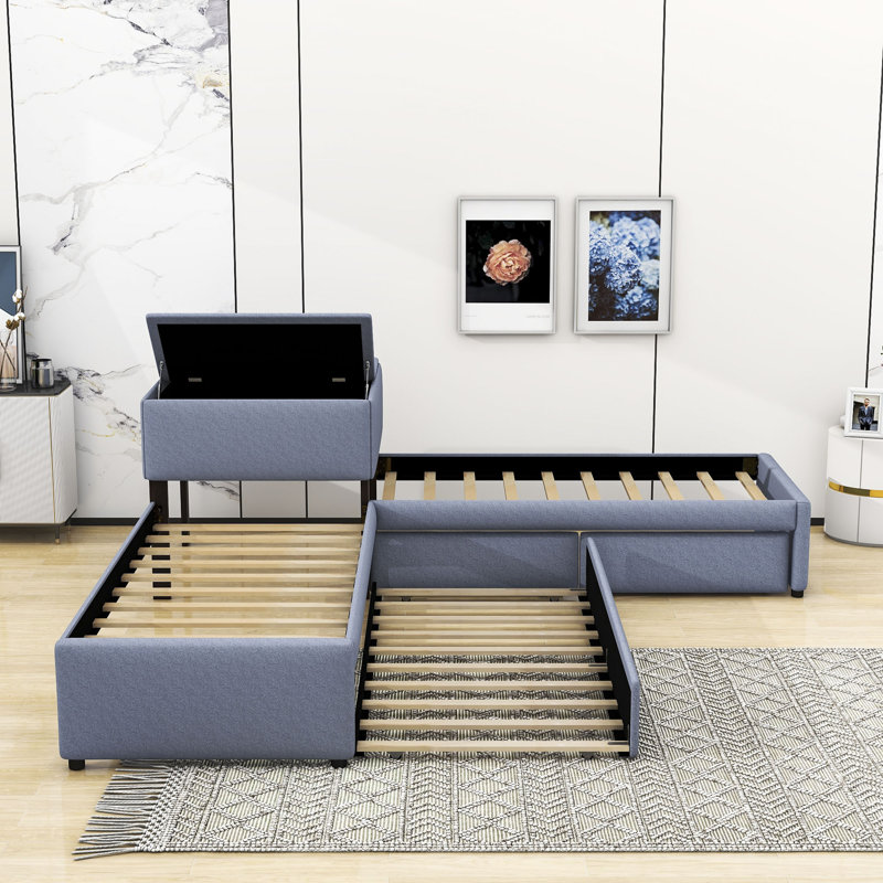 Biermann Kids Twin Platform with Trundle with Drawers