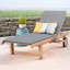 Chaise longue inclinable en teck avec table Brighton-2039125858