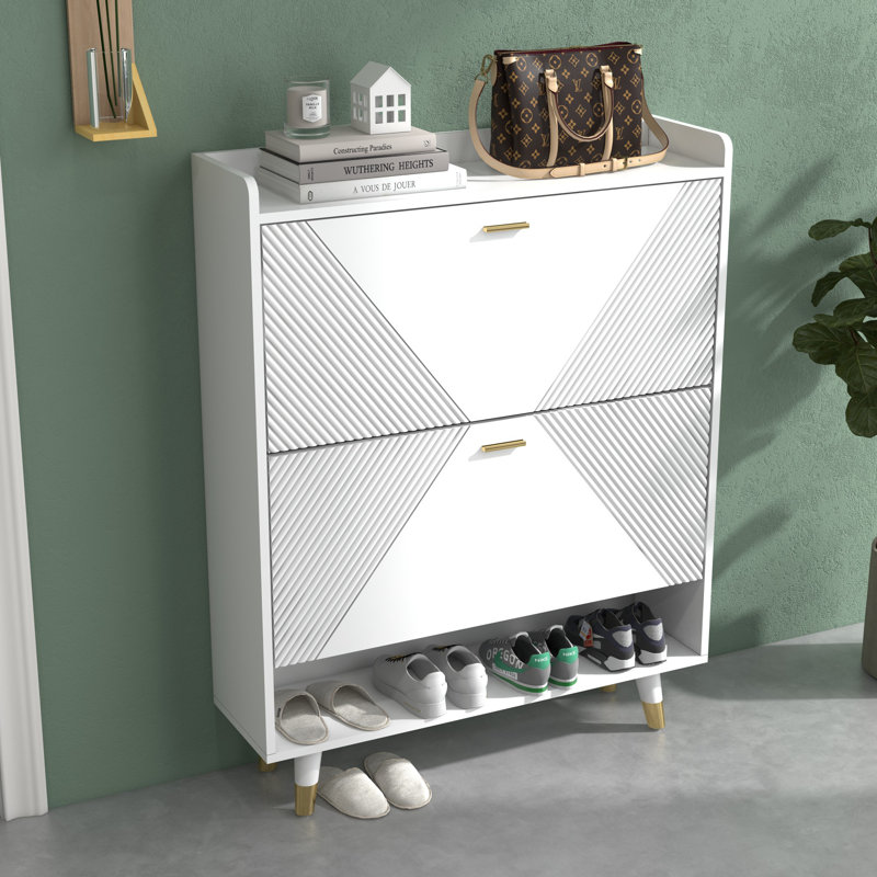 Shoe Storage Cabinets, White