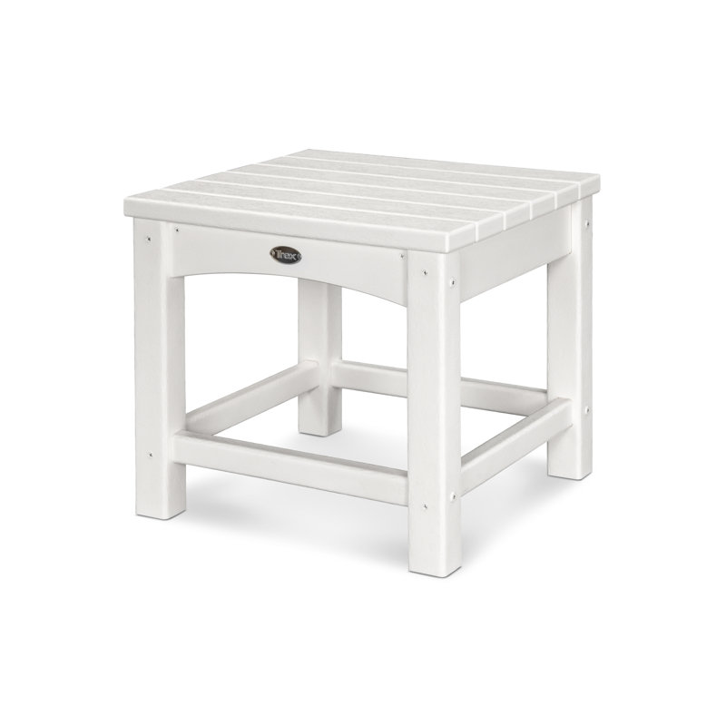 TREX Outdoors Rockport Club 18" Side Table, Classic White