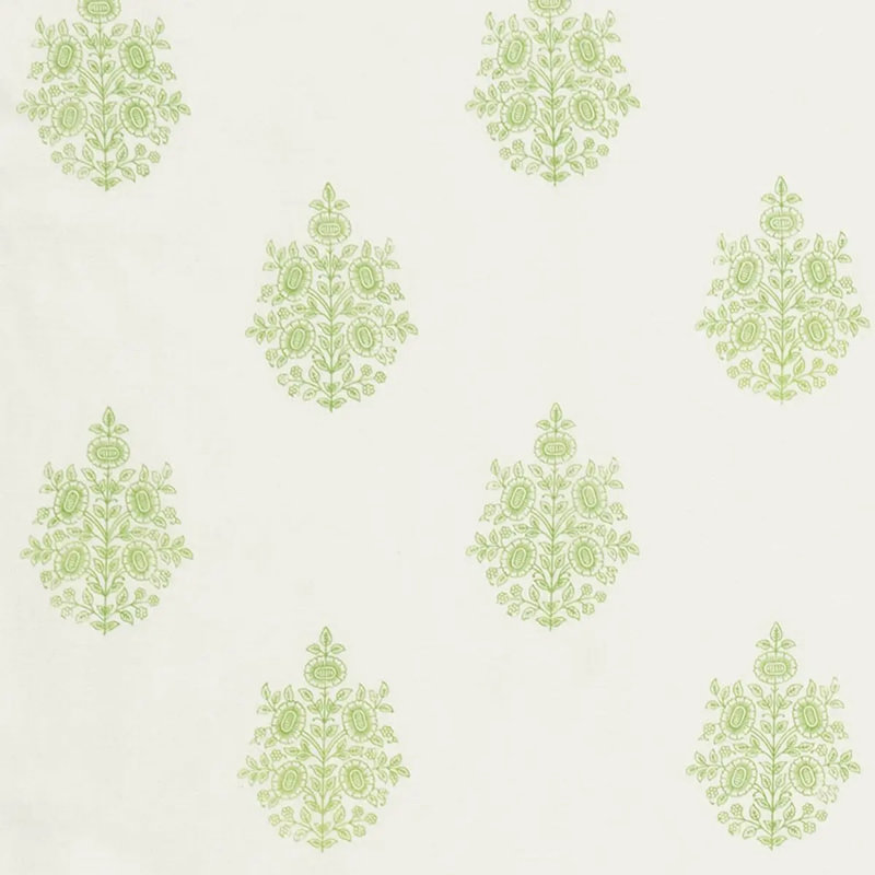 Asara Flower Sheer Fabric, Green