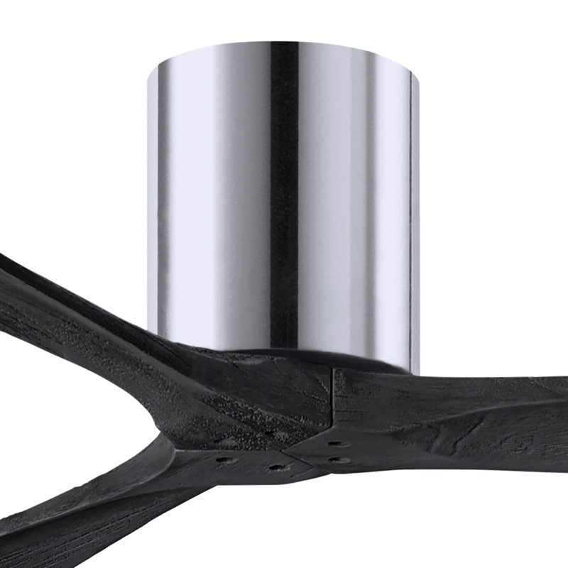 Irene Ceiling Fan, Polished Chrome, 42", Matte Black