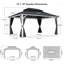 Pavillon de jardin à toit double 12 pi x 16 pi à toit rigide en mauve avec rideau et filet pour patio, jardin et cour arrière mauve-134058660