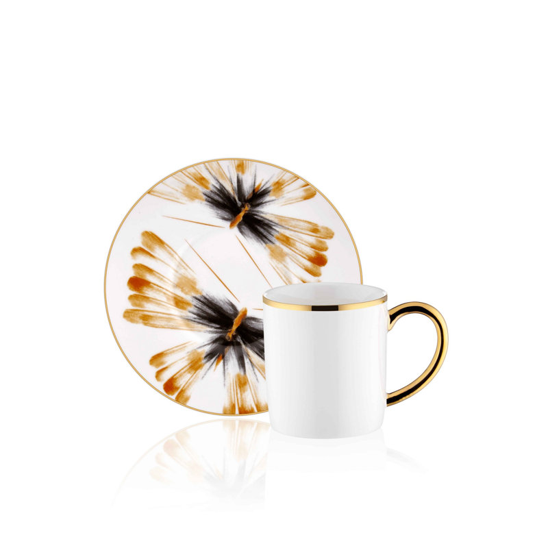 Ensemble de tasses à café Emest, 4, Bleu / or