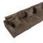 4 - Piece Upholstered Faux Rabbit Fur Flannel Modular Sectional Sofa with Armrests & Throw Pillows-1936022535