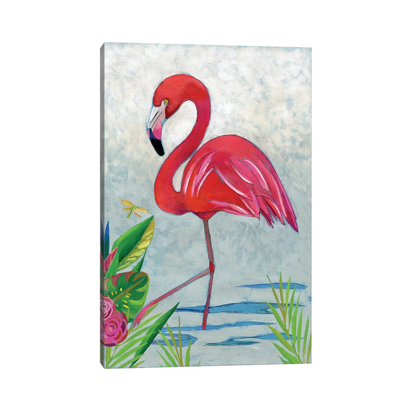 Vivid Flamingo I by Chariklia Zarris - Wrapped Canvas Painting, 101.6 cm H x 66.04 cm W