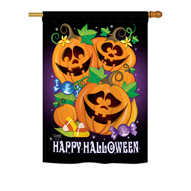 Double Sided Polyester Halloween Garden Flag, 40" H x 28" W