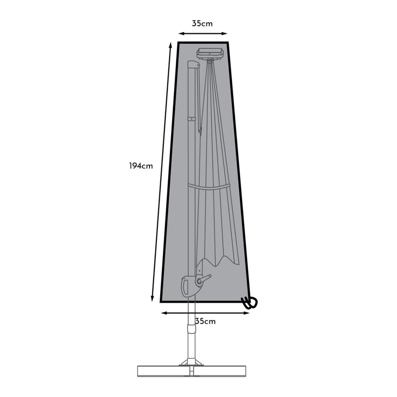 Chantill Outdoor Patio Umbrella Cover, 193" H x 35" W x 1" D