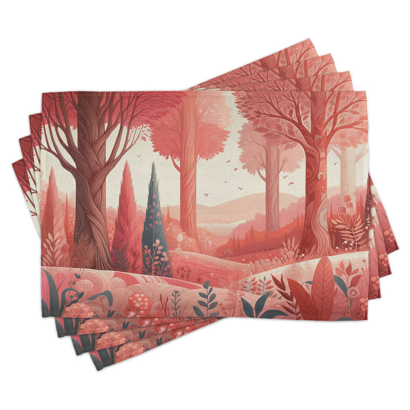 Ensemble de 4 napperons Ambesonne Woodland
