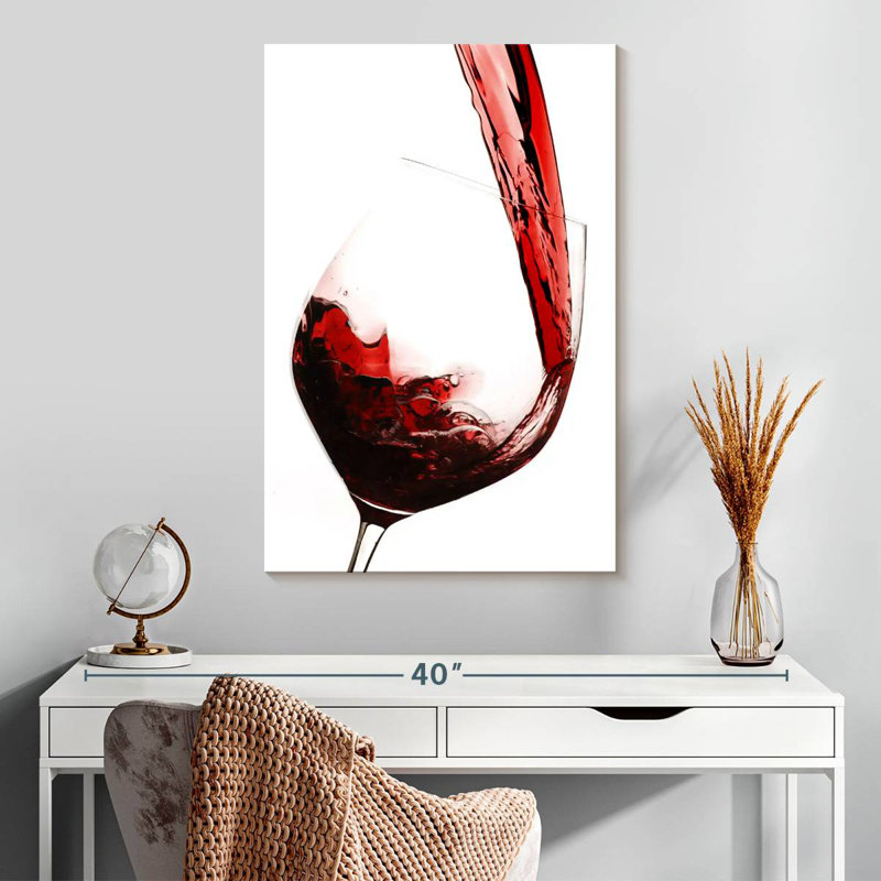 Yarlin Red Wine Flow, 30" H x 20" W