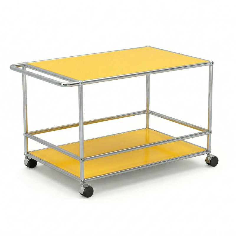 Modular Metal Office Storage Cabinets With Adjustable Shelves, Yellow