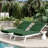 2-Piece Outdoor Chaise Lounge Chair Cushion, 80"X26"X4"-2621452