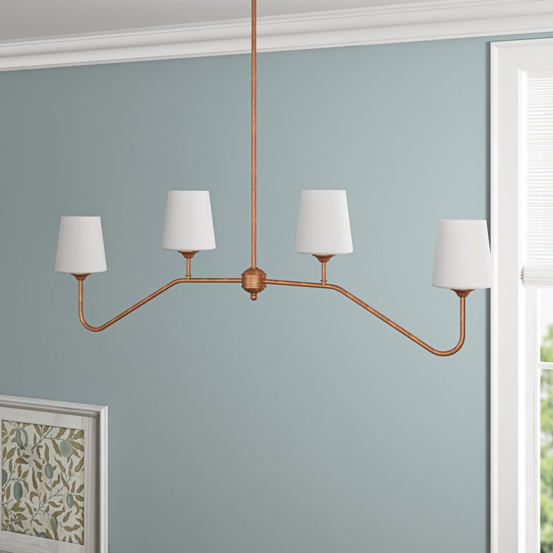 Maris 4 - Light Dimmable Linear Chandelier, Brass