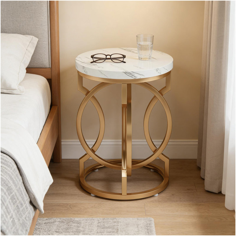 Small Couch Table,Round Bedside Table,End Table
