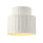 1-Light Flush Mount Ceiling Light, Ceramic Effect Shade, Matte Off-White, Ribbed, Home Improvement, Dining Room, Kitchen