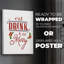 «Eat, Drink and Be Merry» - Impression sur toile seulement - non encadrée-180368785