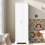 Armoire de rangement en panneau de fibres à densité moyenne 23,3 po x 16,9 po x 71,2 po avec tablettes réglables pour l'organisation de la salle de bain, du bureau et de la maison-275039916
