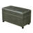 32 Inches Faux Leather Storage Ottoman Bench With Casters-707281417