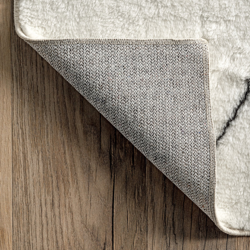 Tapis marocain à poils longs lavable à la machine Bev SuperiorWash, Rectangle de 5 pi x 8 pi