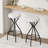 29'' Floral Print Counter Height Bar Stool with Footrest, Set of 2, Upholstered Round Barstools for Kitchen and Dining Room-1445419969