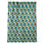 Bleu sarcelle / or / blanc