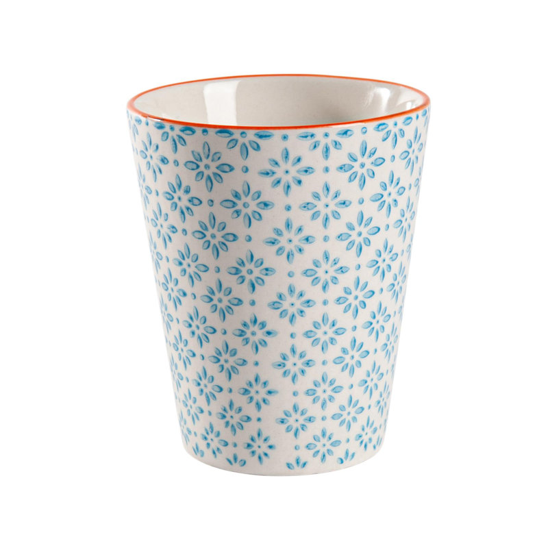 Nicola Spring - Hand-Printed Tumbler - 300ml - Blue