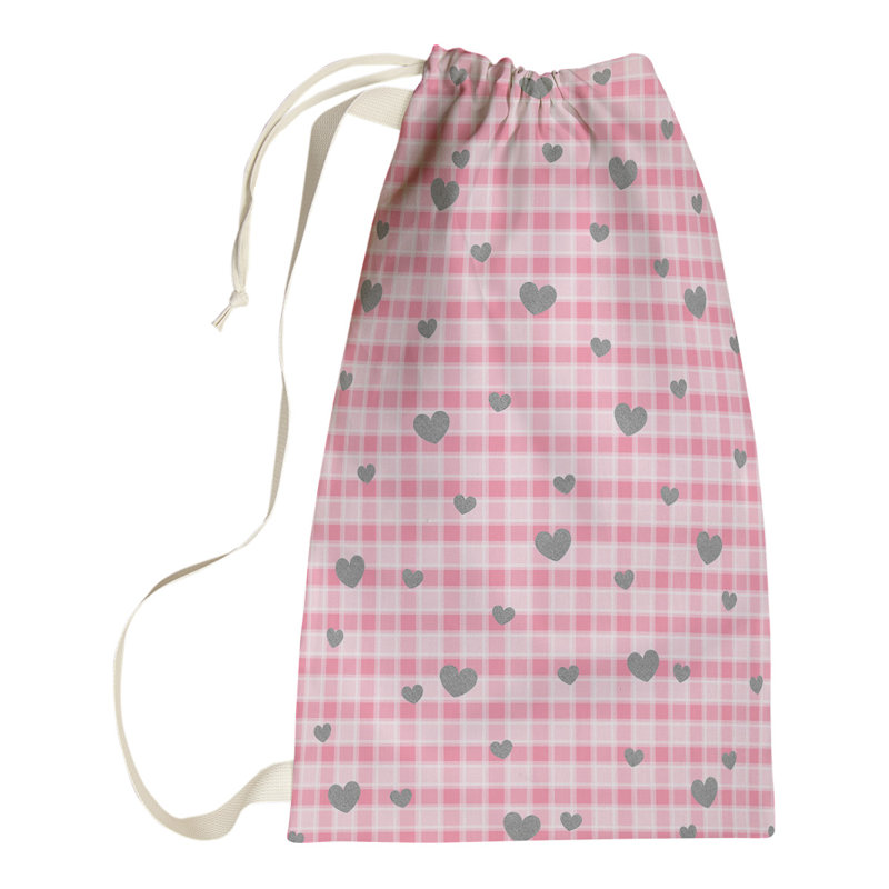 Fabric Laundry Bag with Handles, Medium (36" H x 28" W x 1" D), Gray