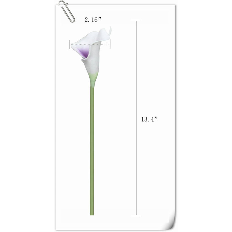 Arrangement Lillies, Blanc / Mauve, H 14,29 po x l 5,71 po x P 2,28 po