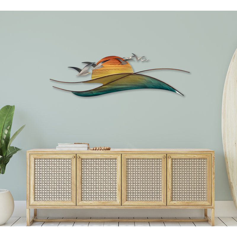 Handmade Coastal Landscape & Nature Wall Decor on Metal