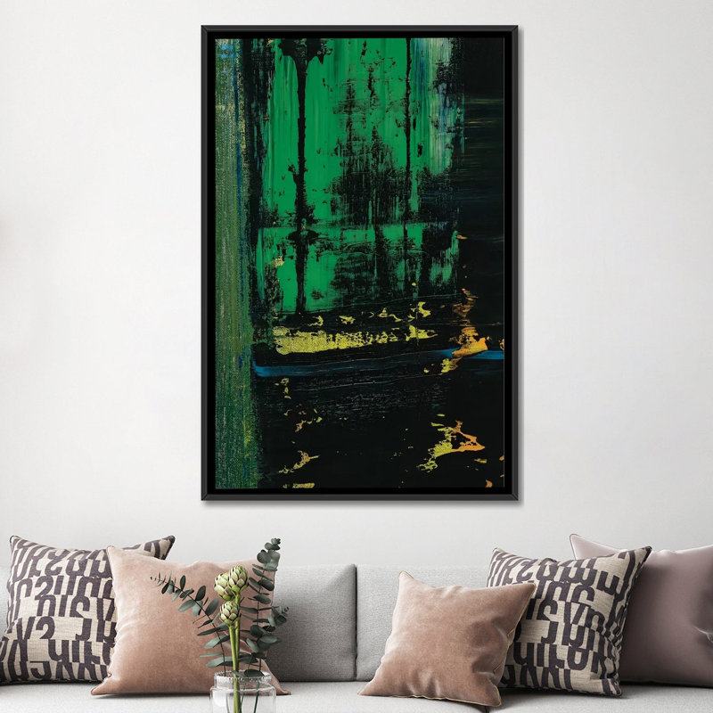 « redondo », reproduction sur toile, Toile avec cadre noir, Pas de tapis, H 48 po x l 32 po x P 1,5 po