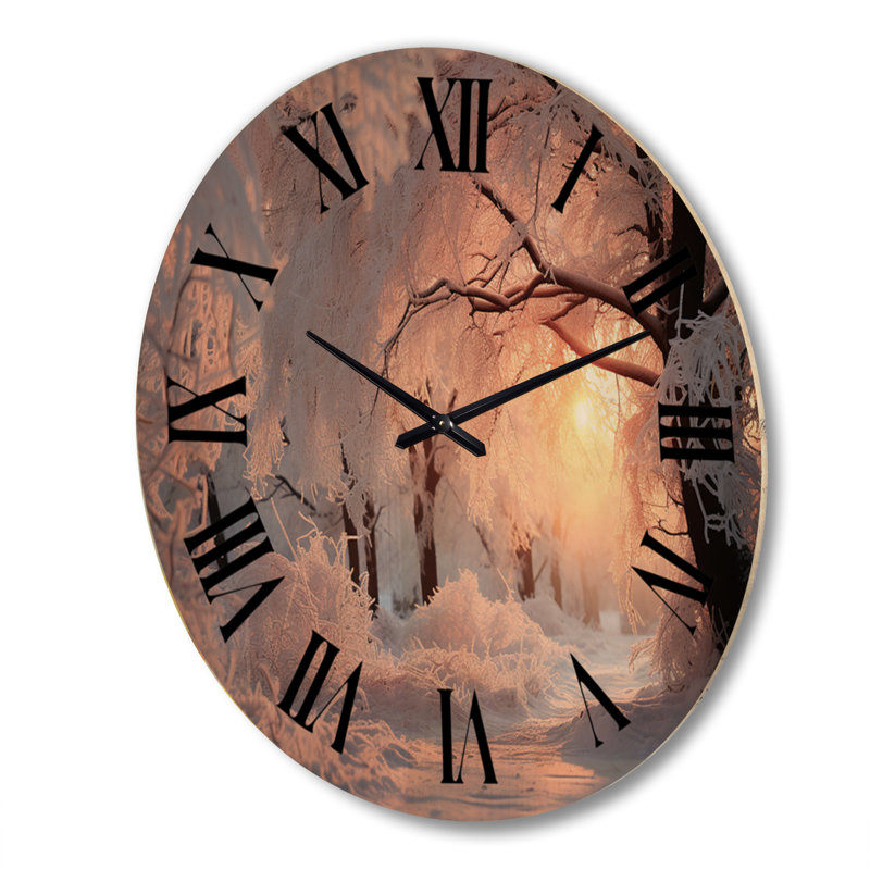Horloge murale paysage d'hiver, Très grand