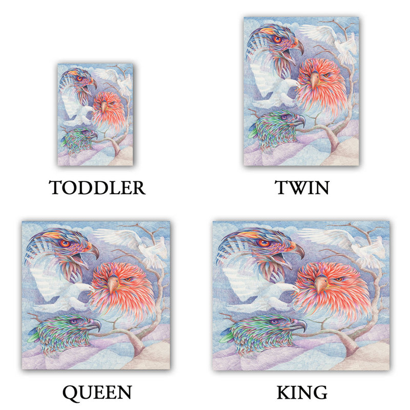 Ensemble de housse de couette sky rulers, 1 housse de couette grand + 2 taies standards