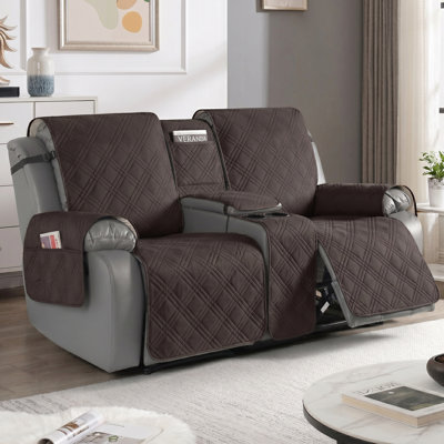 Emryn Adamstown Waterproof Recliner Loveseat Couch Cover With Middle Console Slipcover