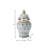 Traditional Stoneware Ceramic Jar with Ornate Lid - Handcrafted Decorative Accent with Classic Motif and Elegant Detailing-86741844