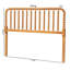 Tête de lit à bobine Baxton Studio Finley - panneau de bois artisanal avec broche décorative pour chambre à coucher de style chalet, double, brun chêne-129907989
