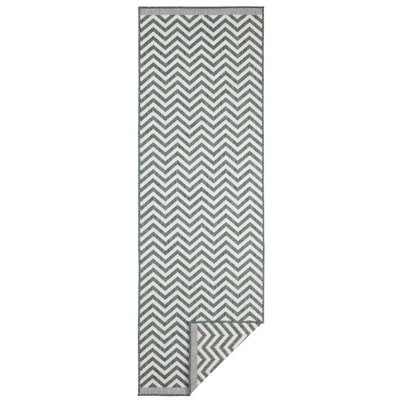 Palma flat-weave rug in green