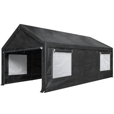 10 Ft. W x 20 Ft. D Steel Carport Heavy Duty Portable Garage