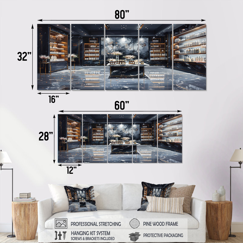 Ensemble de décoration murale Kaat - Stores, H 28 po x l 60 po