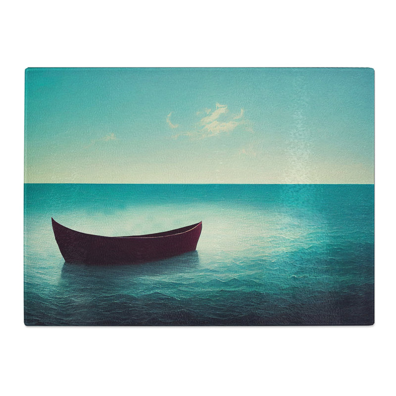 Lone Boat Vol.1  Glass Chopping Board