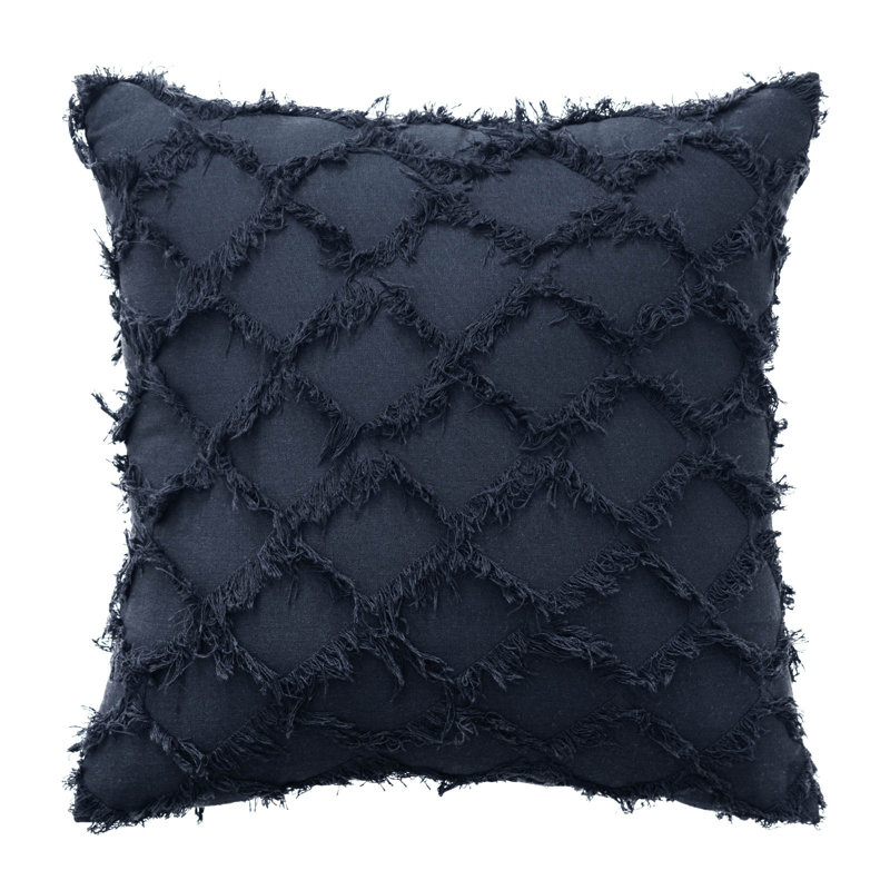  Housse de coussin géométrique 18 po, Bleu