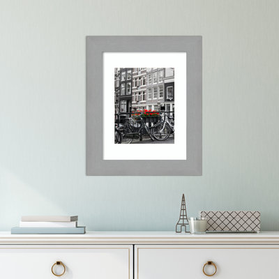 Bettyann Silver Wood Picture Frame with Mat