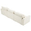 Coussin de siège beige en velours côtelé 3 places pour le salon, confortable et pratique, coussins inclus.-39989884