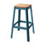 Tabouret de bar décontracté à finition sarcelle 1pc